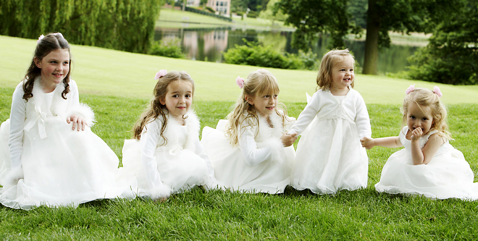 the bridesmaids in the grounds of the mere golf and country club knutsford cheshire