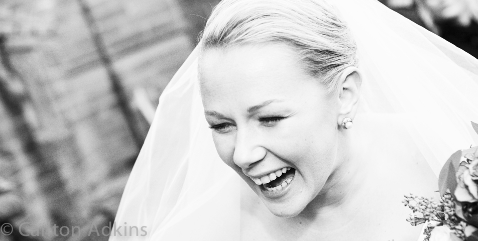 relaxed and informal wedding photography of the bride in chester