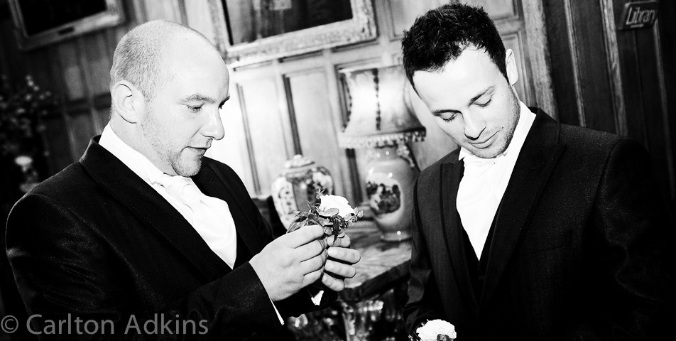 best man and groom at Arley Hall Wedding Venue Cheshire