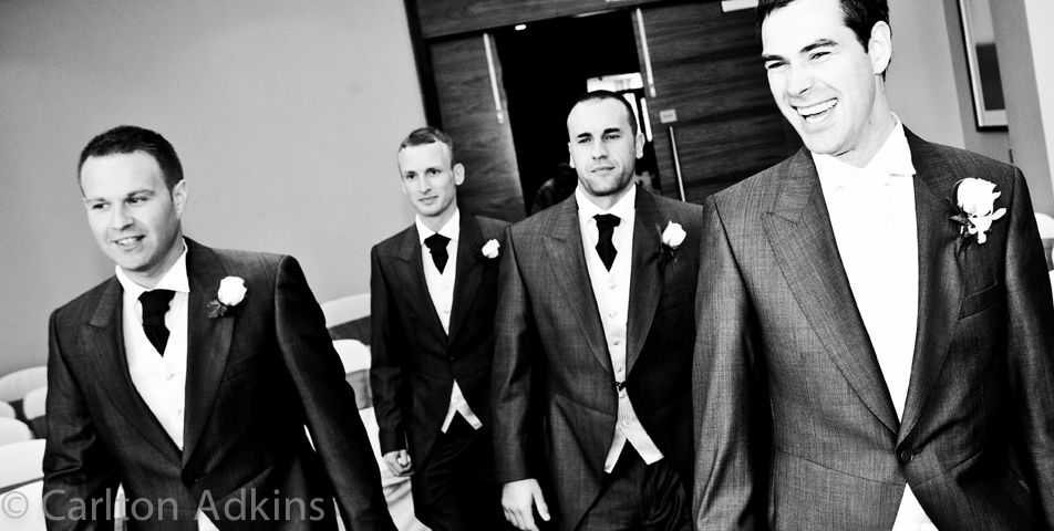 photography of the groom at the rookery hall wedding ceremony