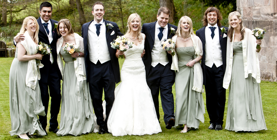 "photography of the wedding party Staffordshire"