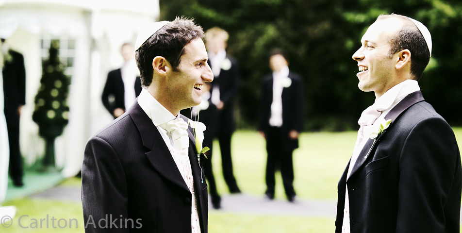 wedding photography of the groom and bestman