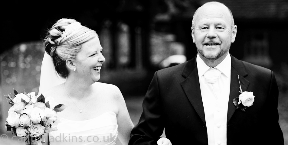 photography of the father of the bride at the wedding ceremony in Berkshire