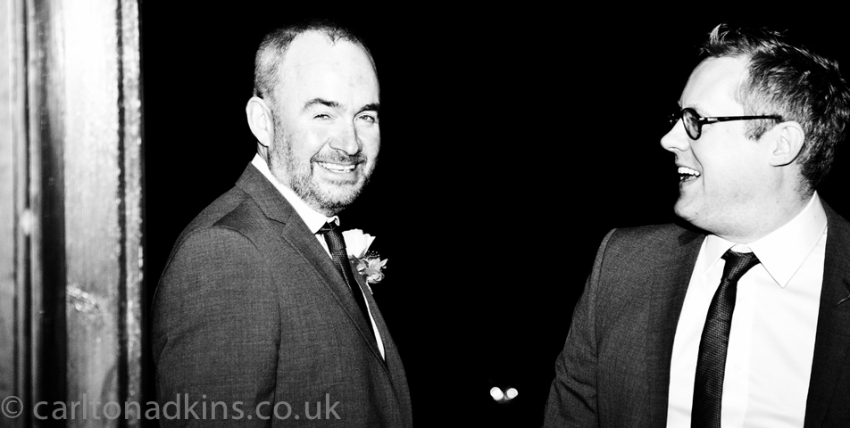 photography of the groom and bestman at the wedding ceremony in cheshire