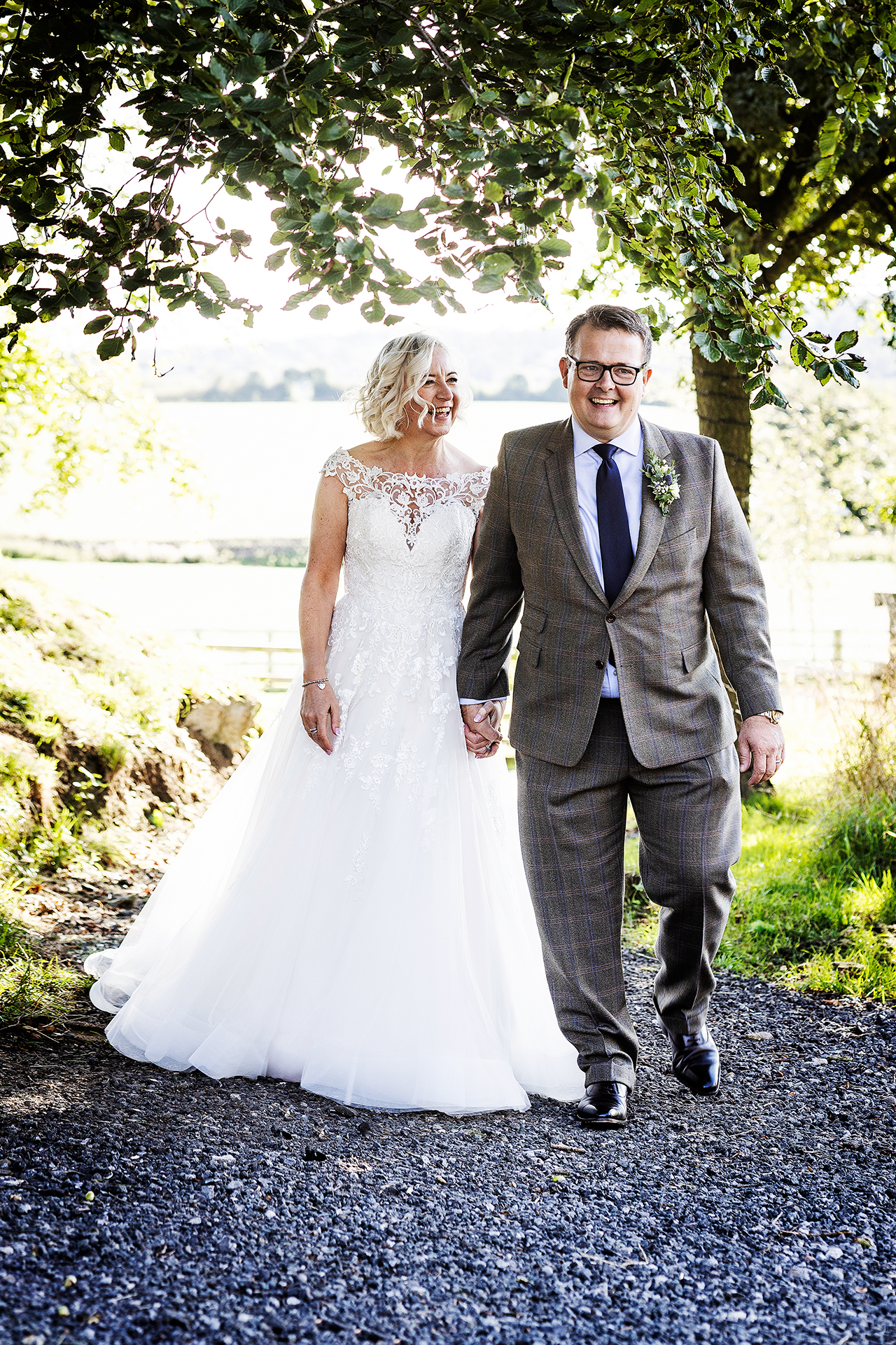 photography of the bride and groom at bash hall barn wedding venue in lancashire
