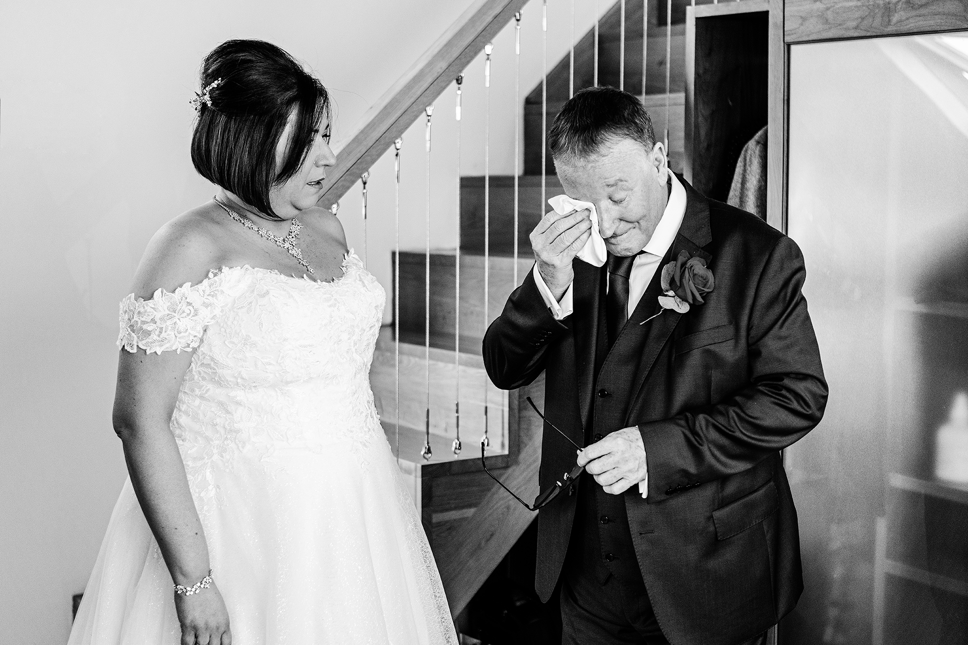 Wedding photography of the father of the bride at the Hope street hotel