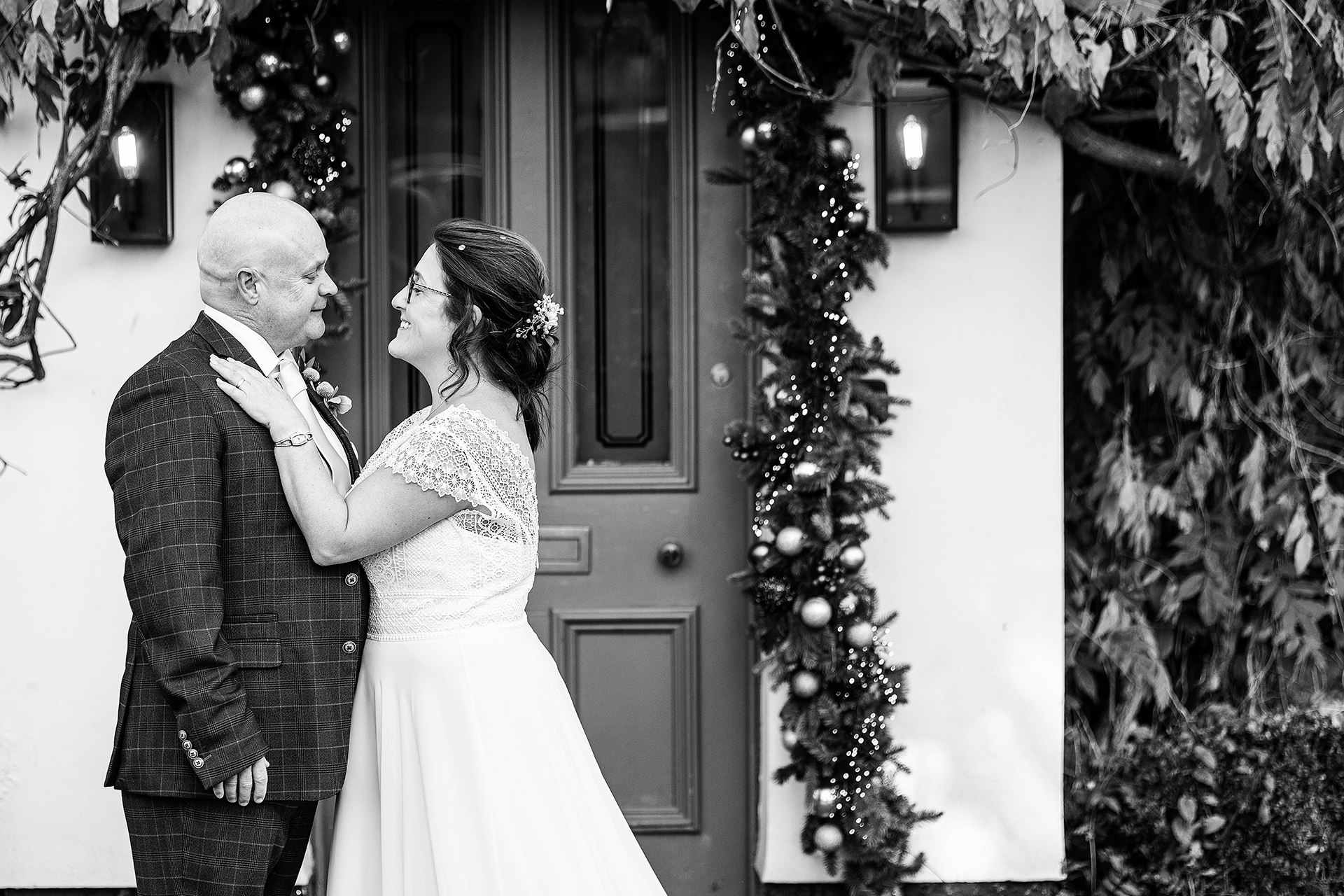 wedding photographer shoots the bride and groom in cheshire