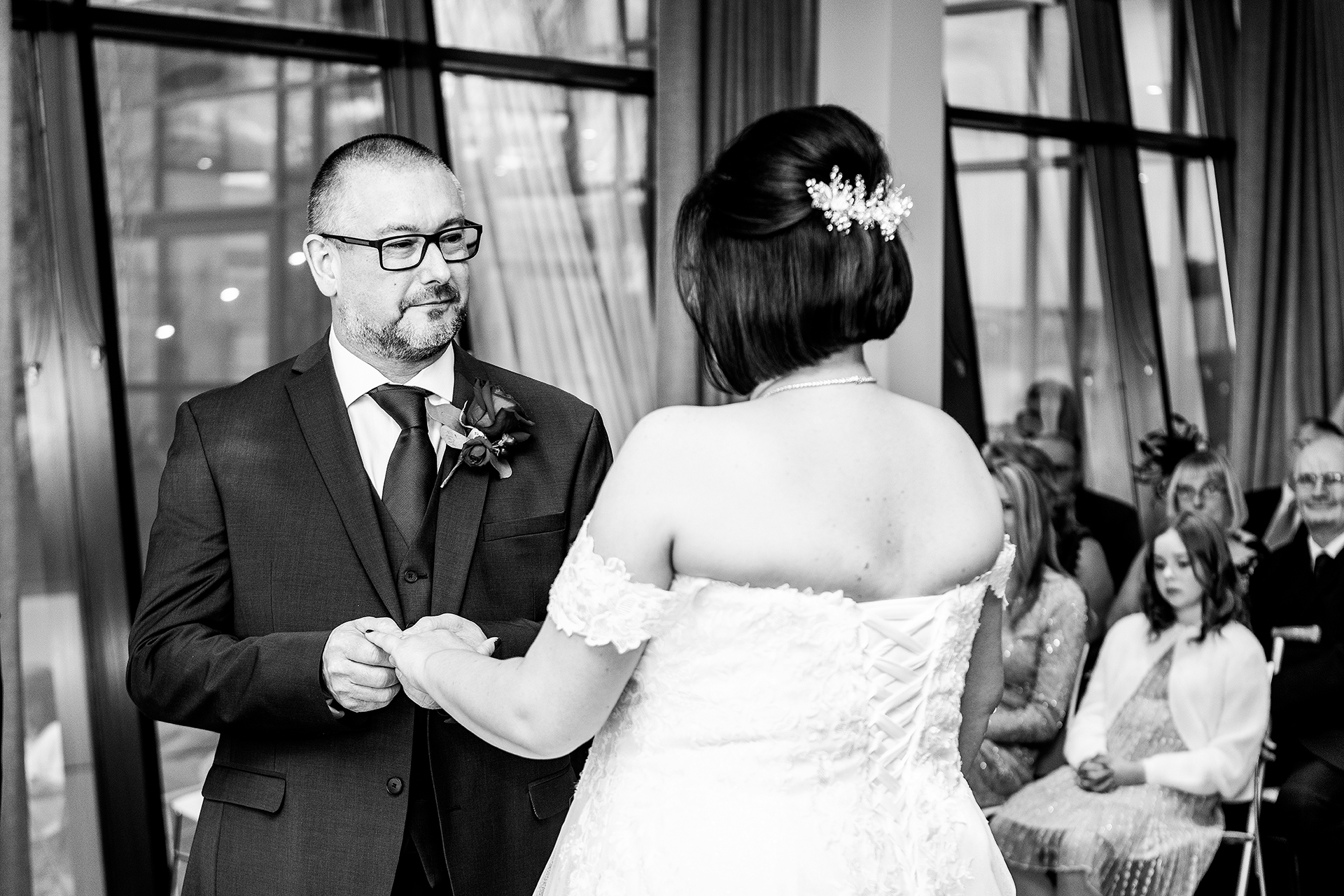 Photography of exchanging the wedding rings in liverpool 
