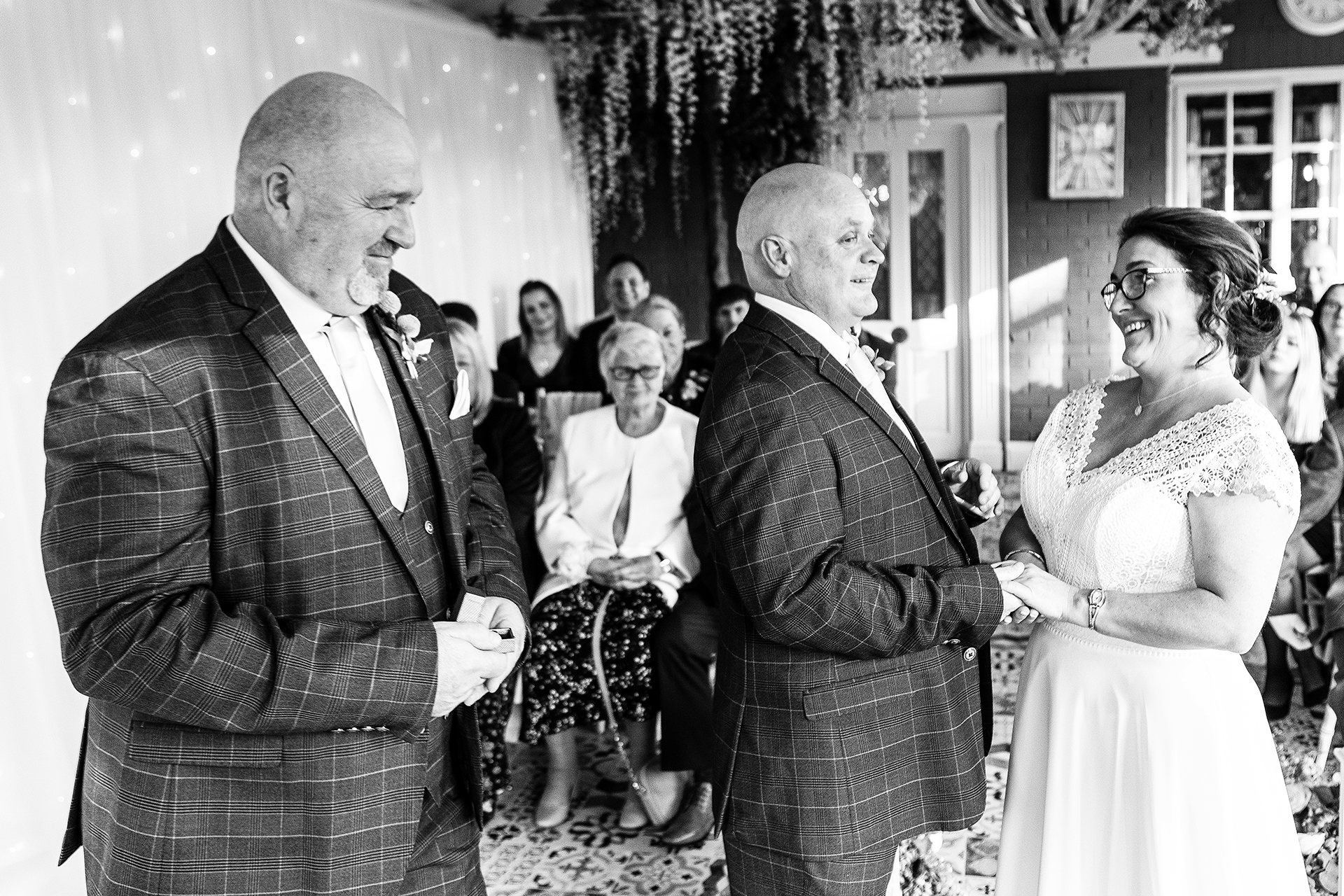 the exchanging of wedding rings at the vicarage hotel cheshire