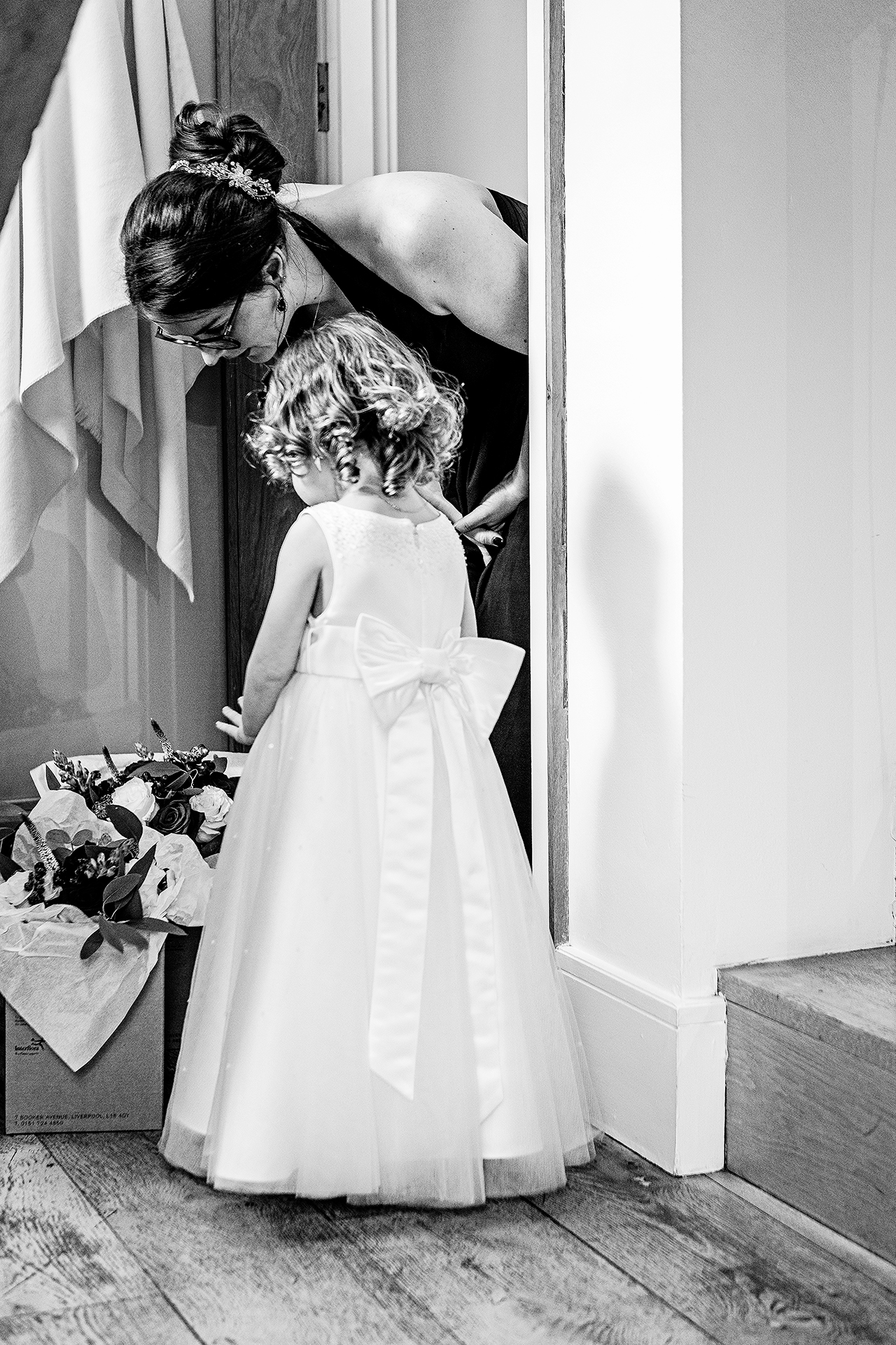 The bridesmaid at the Hope street hotel wedding venue in Merseyside 