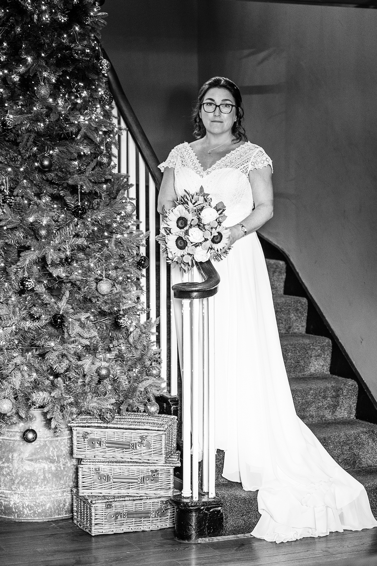 wedding photography the bride at the vicarage hotel cheshire