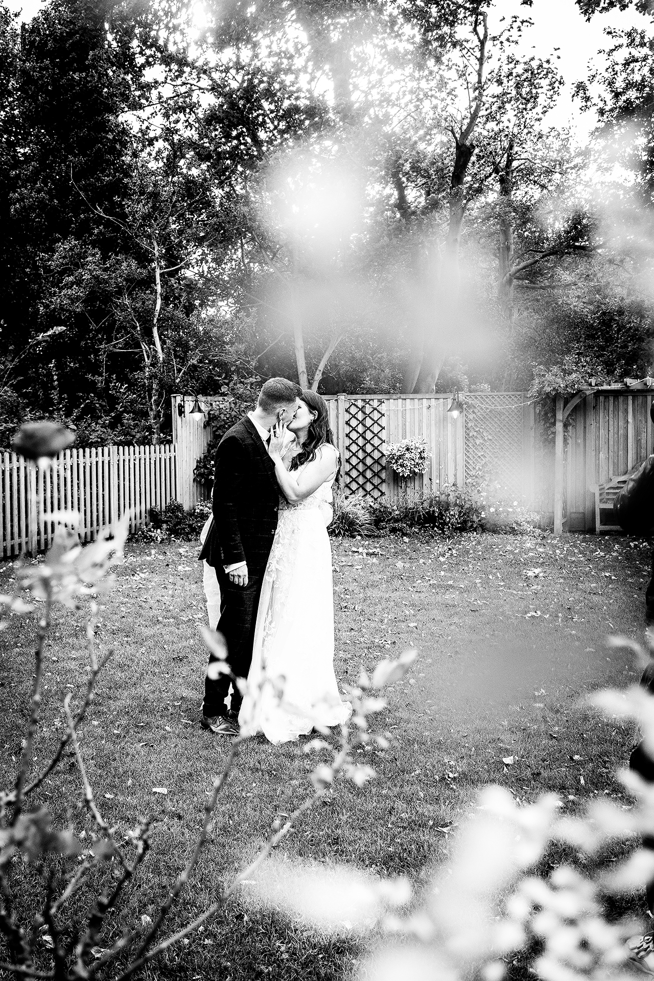 black and white creative wedding photographer wirral