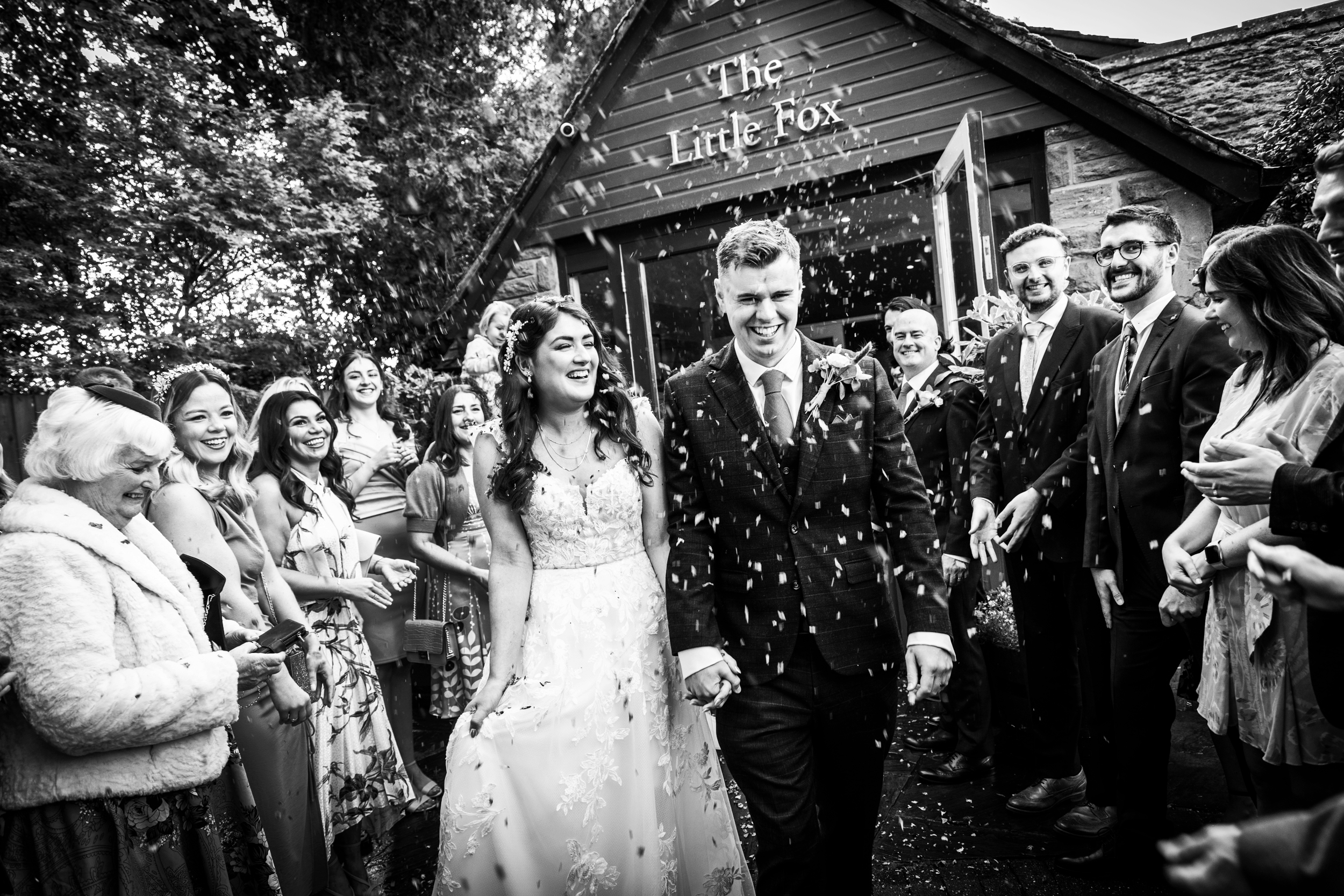 the wedding confetti at the little fox wirral